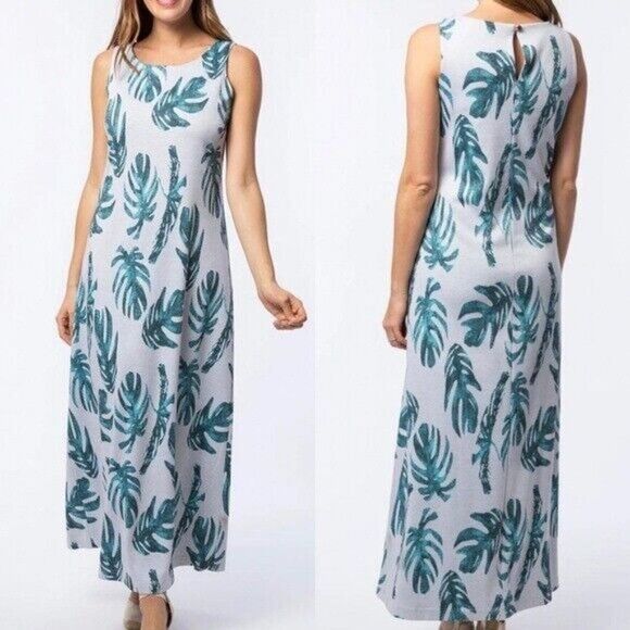 Tyler Boe Claudia Maxi Shift Dress Blue Size Medium - Picture 1 of 6